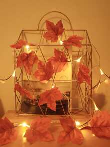 1 个 10 灯泡 1.5 米秋季枫叶灯串，适用于万圣节派对、节日装饰、室内/室外、主题公园、氛围设置、房间、酒吧、派对万圣节装饰灯家居装饰派对装饰万圣节装饰房间装饰万圣节花园装饰礼物仙女的 LED 灯