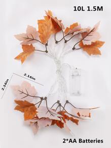 1 个 10 灯泡 1.5 米秋季枫叶灯串，适用于万圣节派对、节日装饰、室内/室外、主题公园、氛围设置、房间、酒吧、派对万圣节装饰灯家居装饰派对装饰万圣节装饰房间装饰万圣节花园装饰礼物仙女的 LED 灯