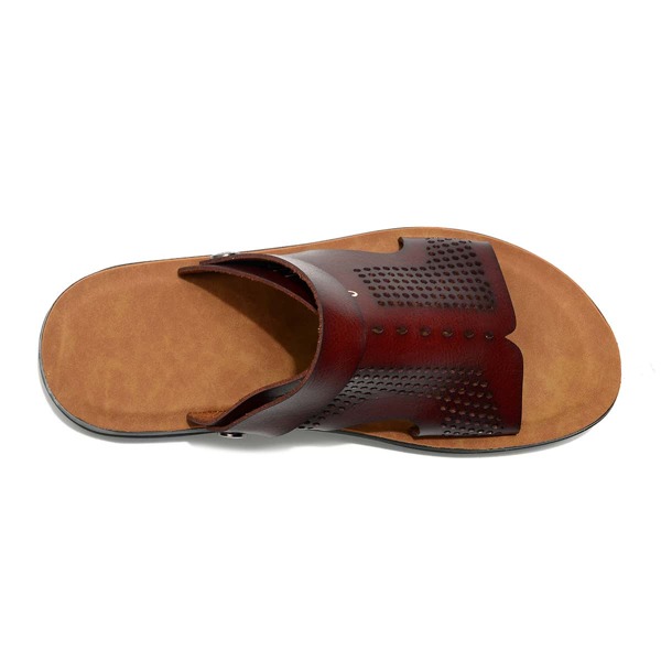 

Men Stitch Detail Slingback Sandals, Brown