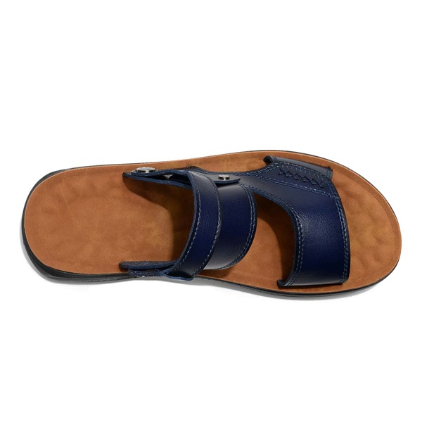 

Men Stitch Detail Slingback Sandals, Blue