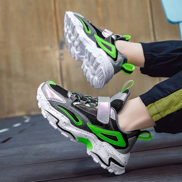 

Kids Colorblock Breathable Running Shoes, Multicolor