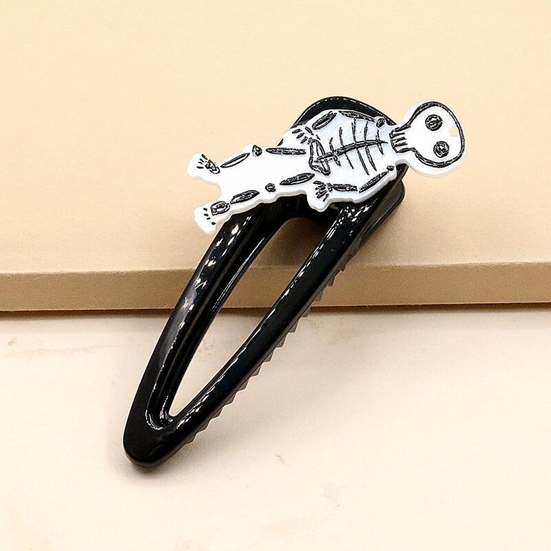 

Halloween Skull Hair Clip, Black and white