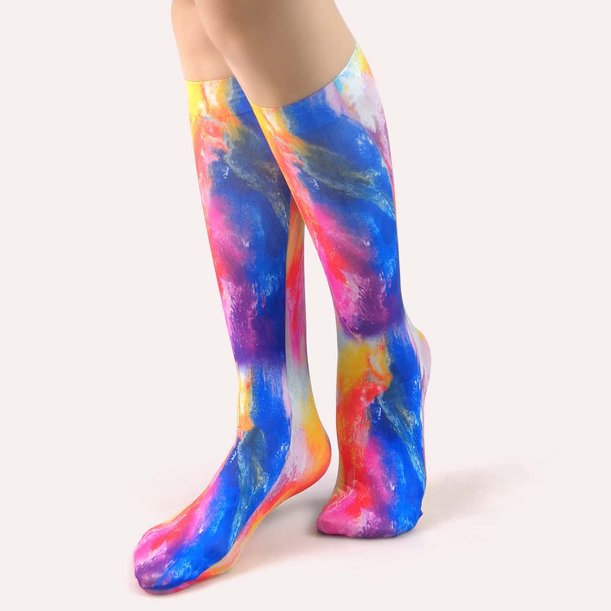 

Colorful Over The Calf Socks, Multicolor