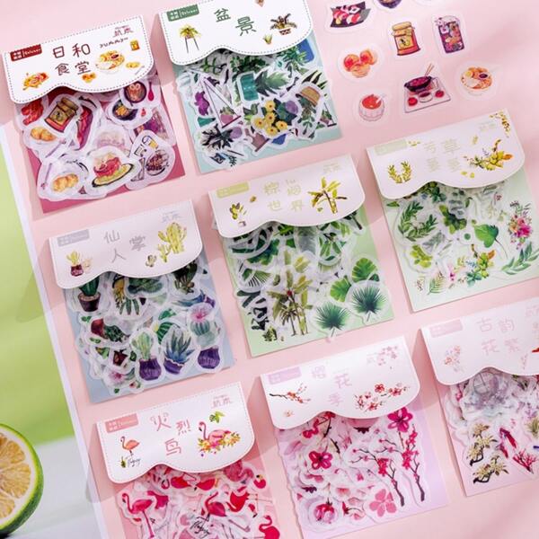 

40pcs Mixed Pattern Random Sticker, Multicolor