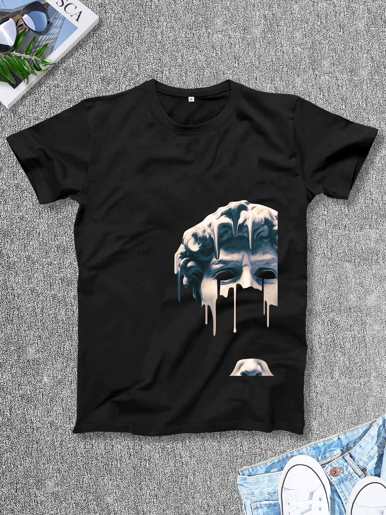 Graphic crew neck tee