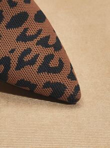 CUCCOO TILAWA Leopard Pattern Knit Flat Mules - Nhiều màu - Xem 7