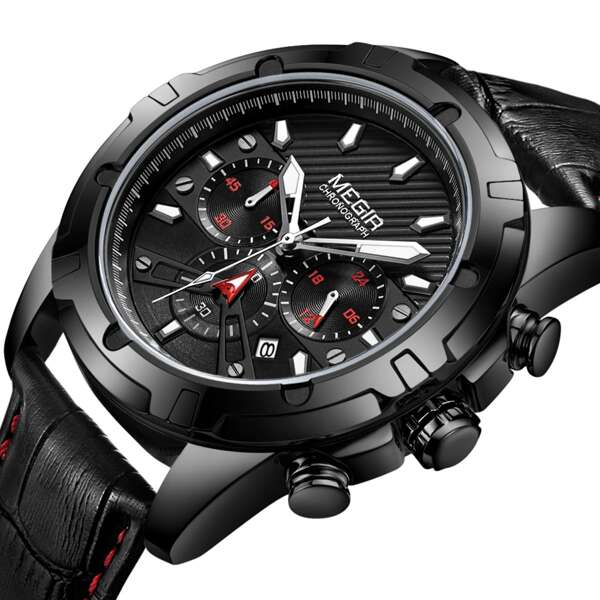 

Men Triple Dial Date Quartz Watch