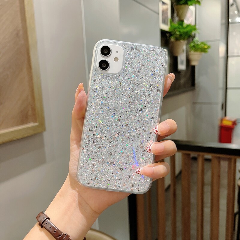 

Glitter Phone Case, Silver
