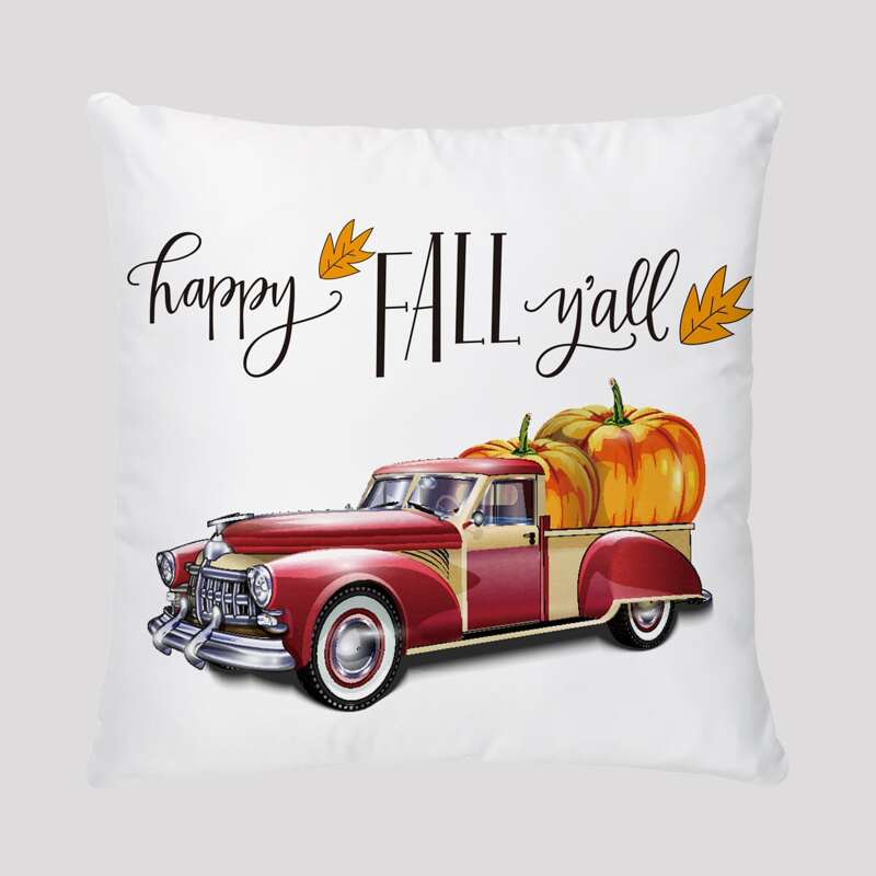 

Pumpkin Car Cushion Cover Without Filler, Multicolor