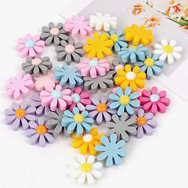 

50pcs Random Color DIY Flower Decoration, Multicolor
