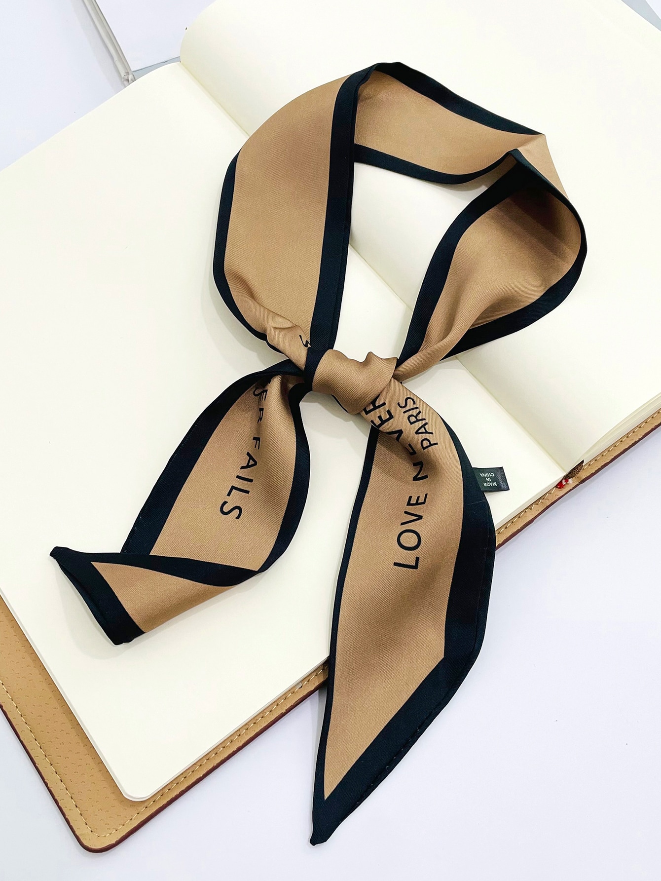 Letter Graphic Twilly Scarf