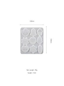 1pc Christmas Pendant DIY Epoxy Mold - White - View 2