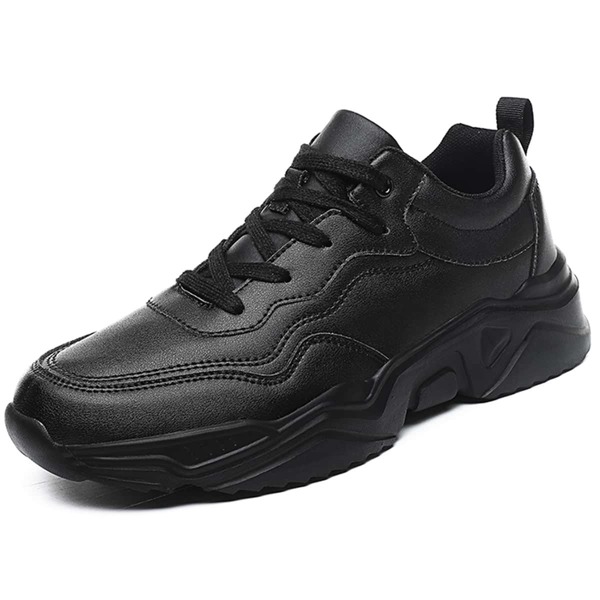 

Men Minimalist Lace-up Front Running Shoes, Black