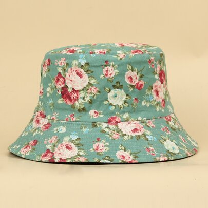Flower Print Bucket Hat