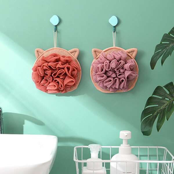 

1pc Cartoon Design Random Color Foaming Bath Ball, Multicolor
