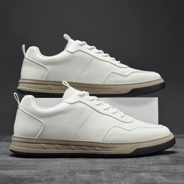 

Men Minimalist Trim Skate Shoes, White