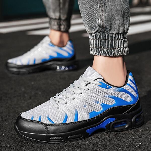 

Men Lace-up Front Air Sneakers, Grey