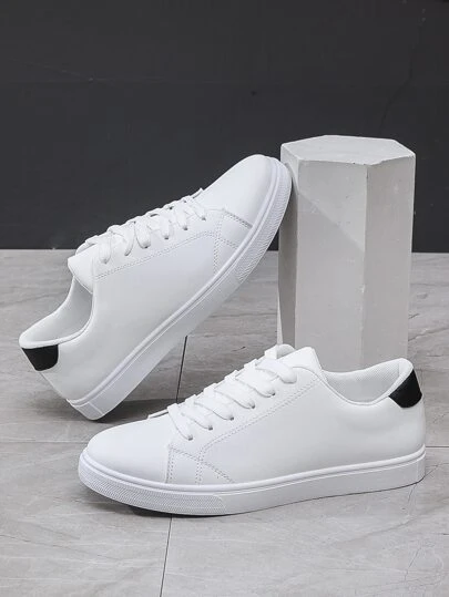 Men Minimalist Lace-Up Front Skate Shoes Men Business Shoes Valentines