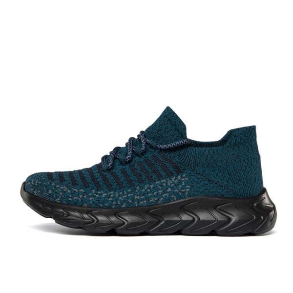 

Men Striped Knit Running Shoes, Blue