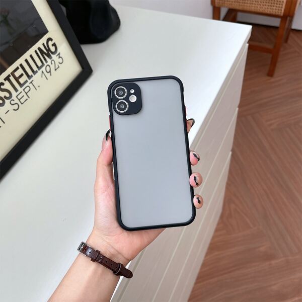 

Contrast Frame Phone Case, Black