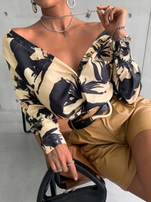 動物和植物圖案襯衫 - 彩色 - 查看 5