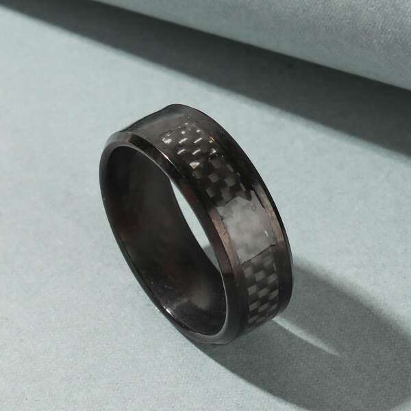 

Men Stainless Steel Ring, Black