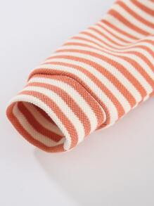 Peninsula Baby 嬰兒卡通和條紋印花耳朵細節連身褲 - 橘色 - 查看 3