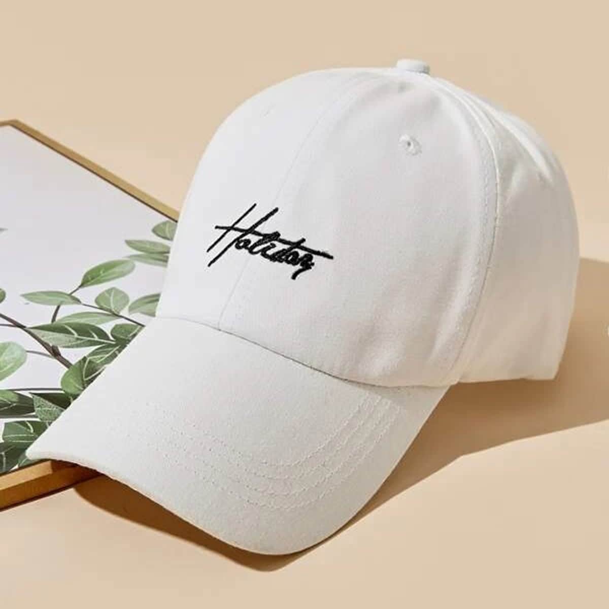 

Guys Letter Graphic Embroidery Baseball Cap, White