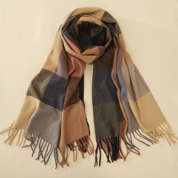 

Plaid Print Scarf, Multicolor