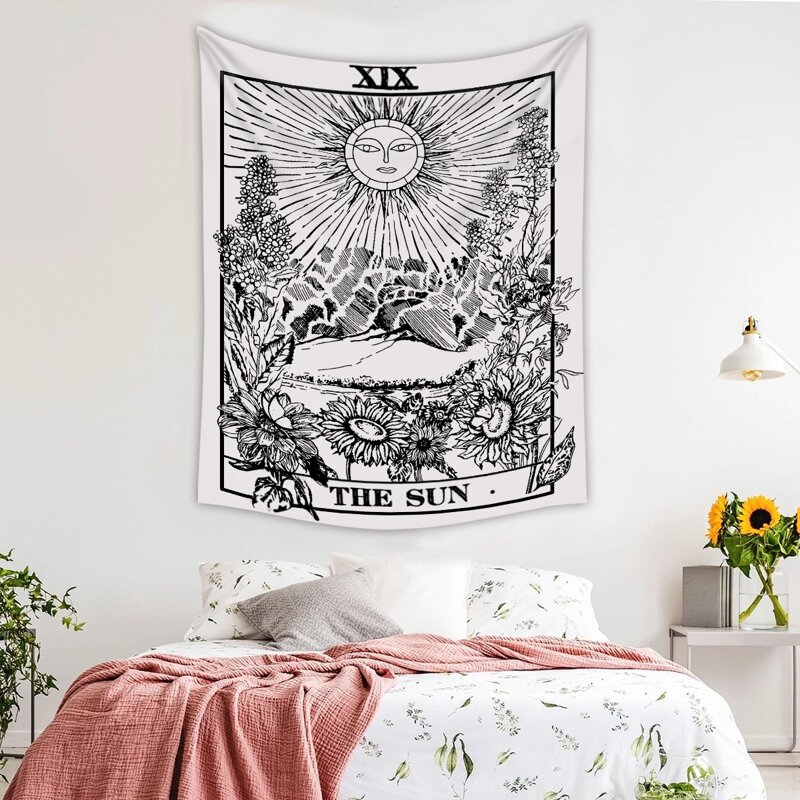 

Tarot Pattern Tapestry, Black and white