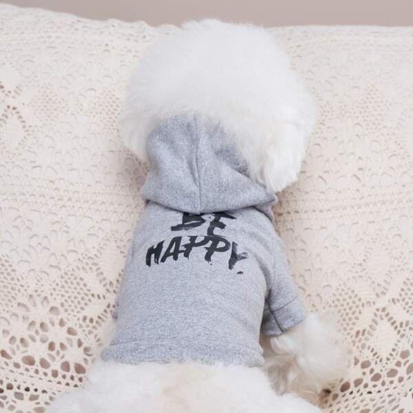 

Slogan Graphic Pet Hoodie, Multicolor