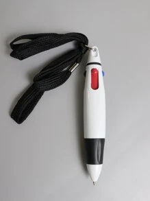 1pc Ballpoint Pen With Lanyard - Multicolor - View 1