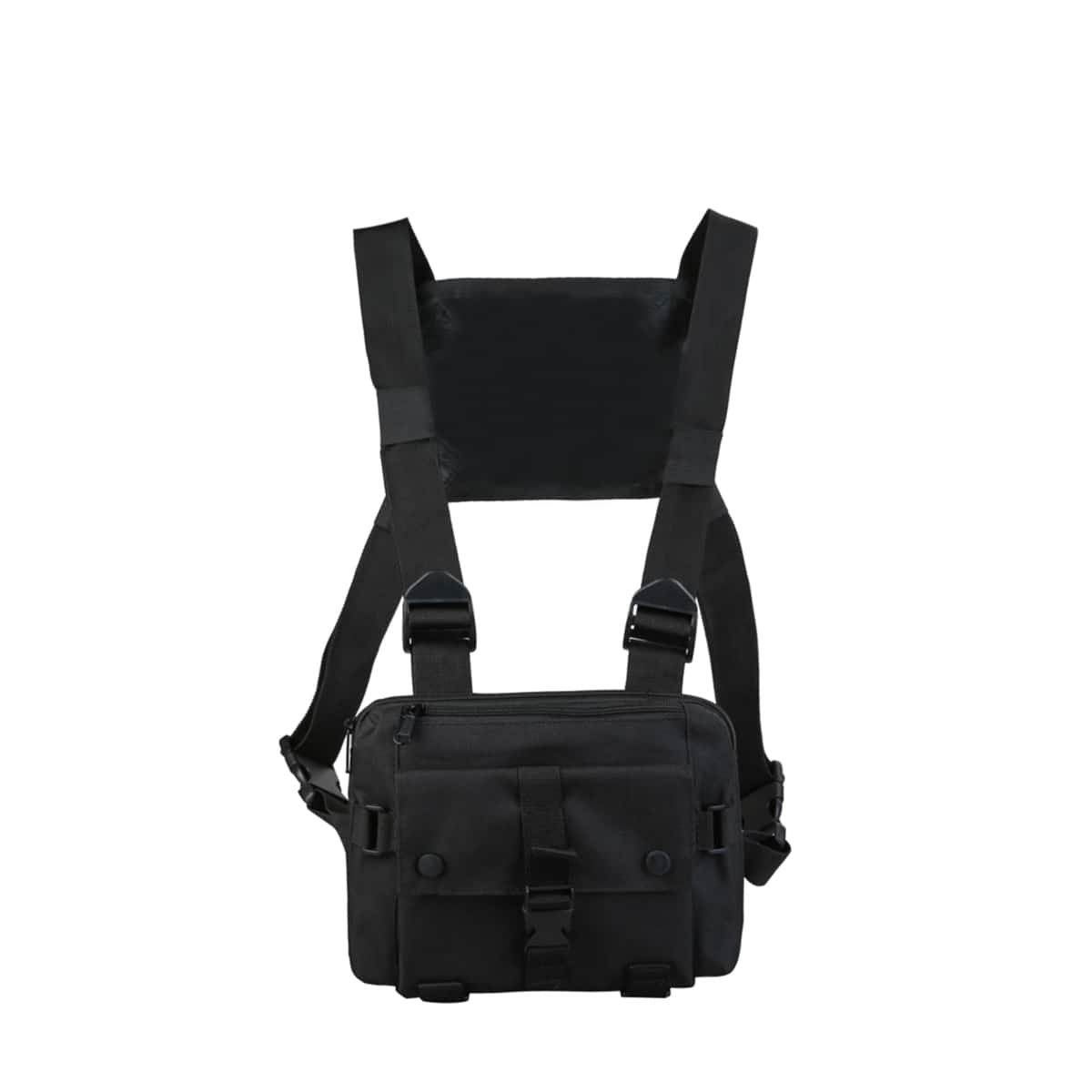 

Guys Buckle Decor Sling Bag, Black
