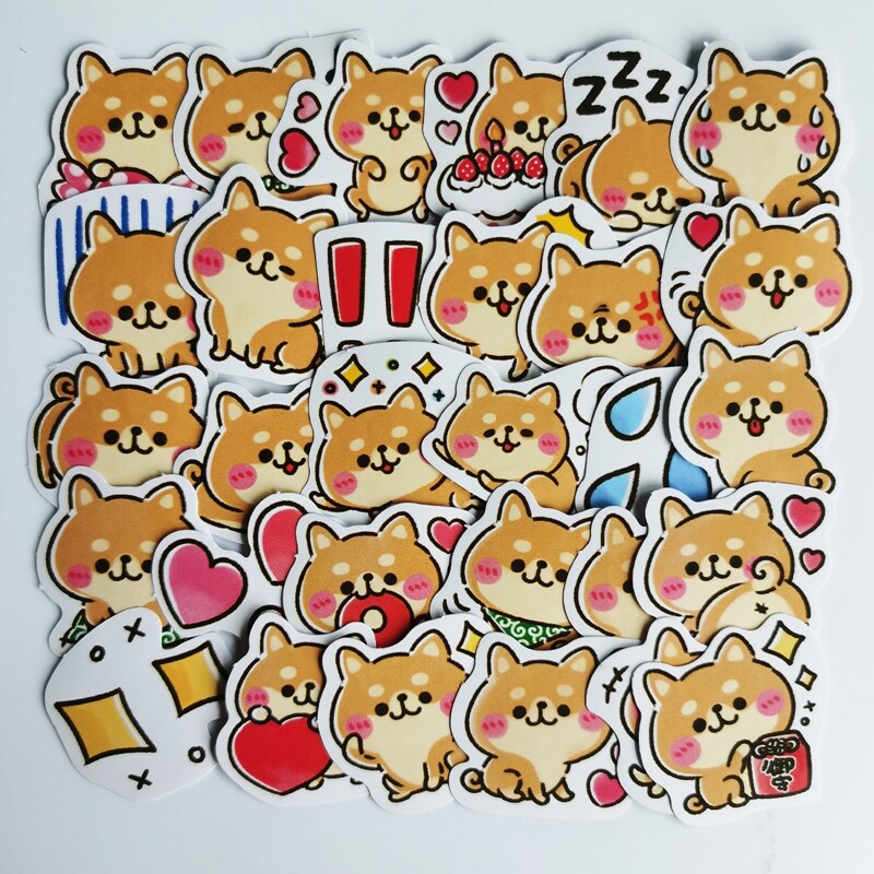 

45pcs Dog Print Sticker, Multicolor