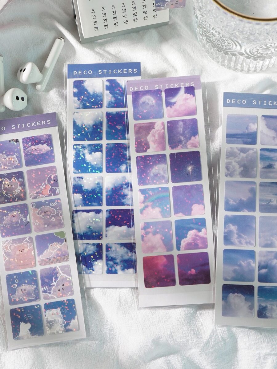 1入組隨機圖案貼紙 - 彩色 - 查看 1