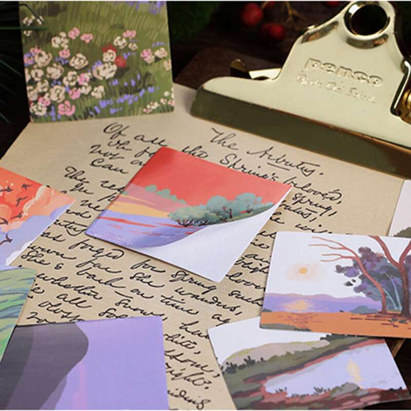

1box DIY Landscape Sticker, Multicolor