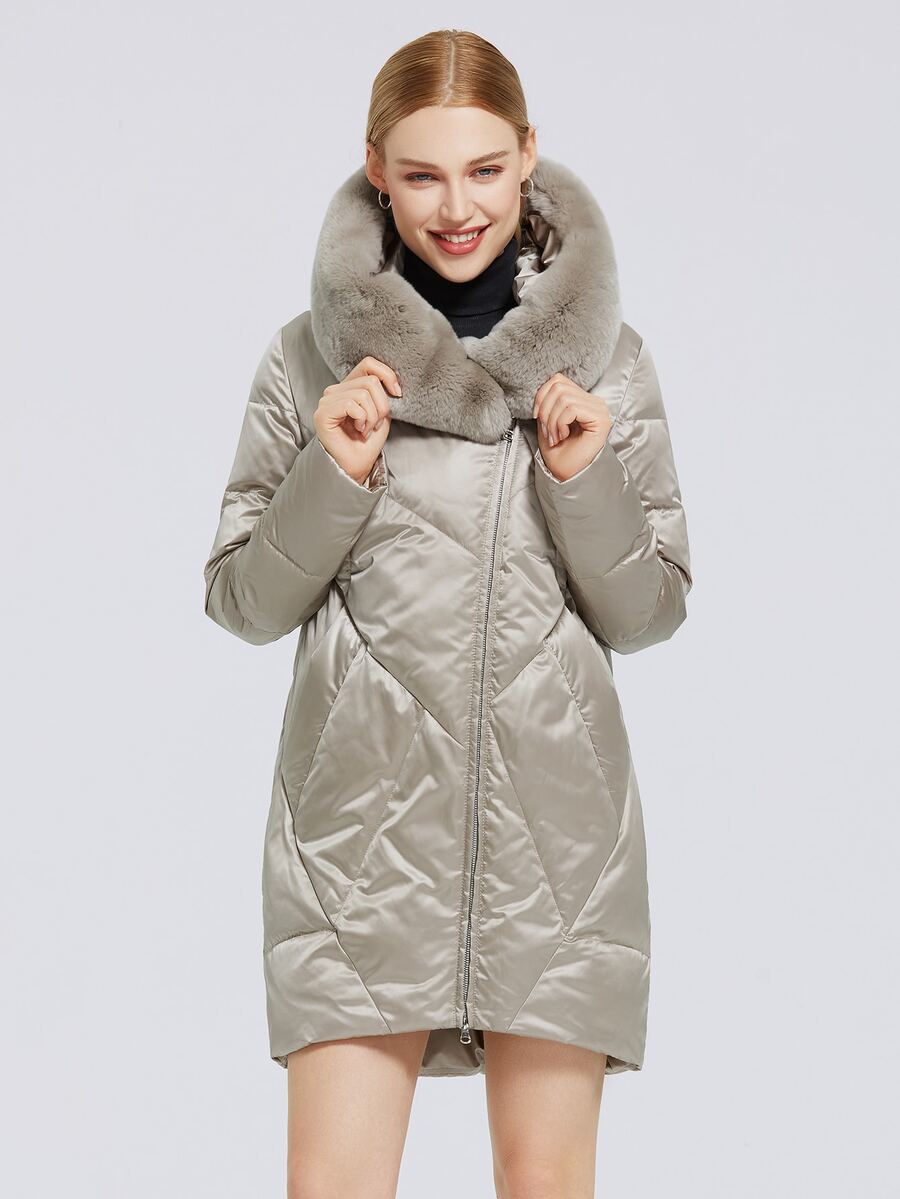 MIEGOFCE Áo khoác có dây kéo phía trước - Xám - Xem 1