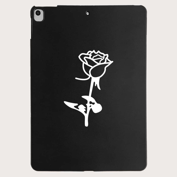 

Цветочный чехол для iPad, Черный и белый