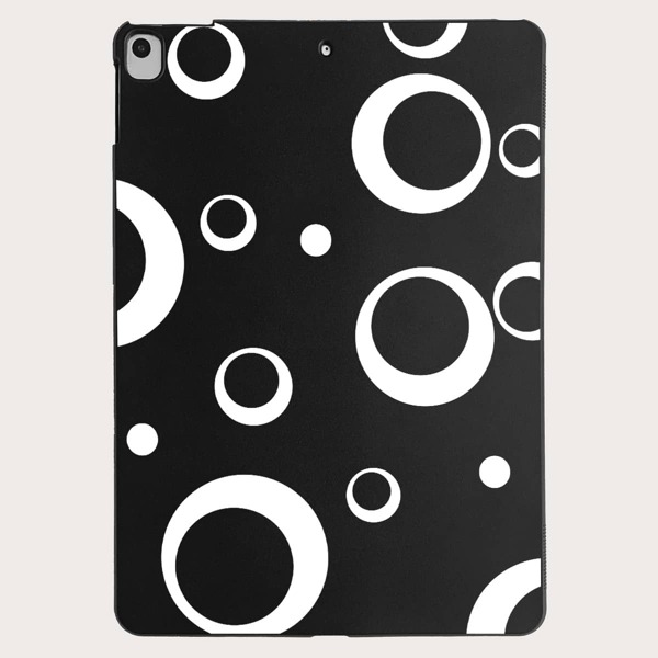

Чехол с круглым узором для iPad, Черный и белый