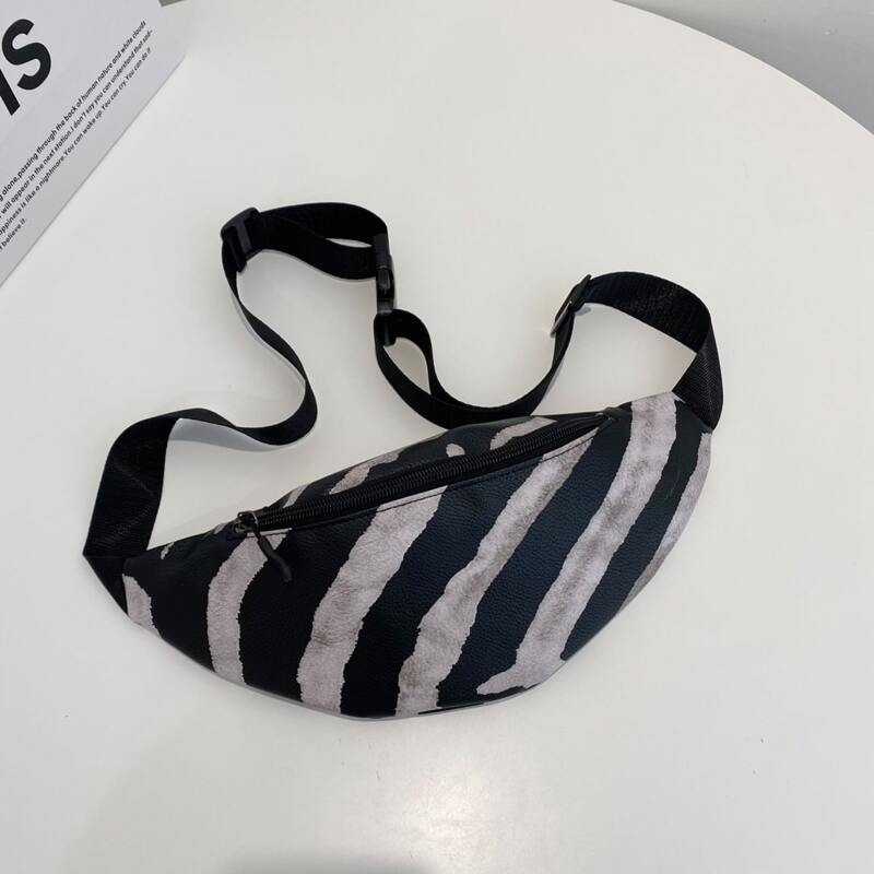 

Striped Fanny Pack, Grey