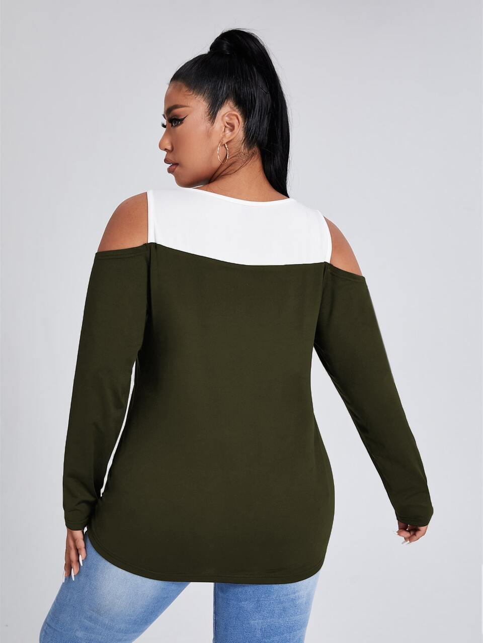 Plus 2 In 1 Cold Shoulder Tee