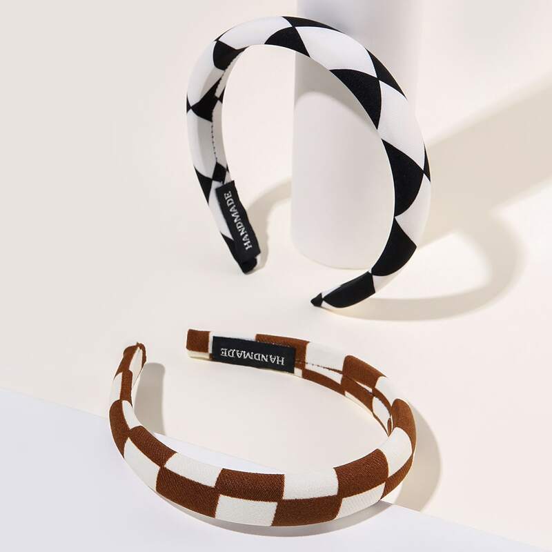 

2pcs Colorblock Headband, Multicolor