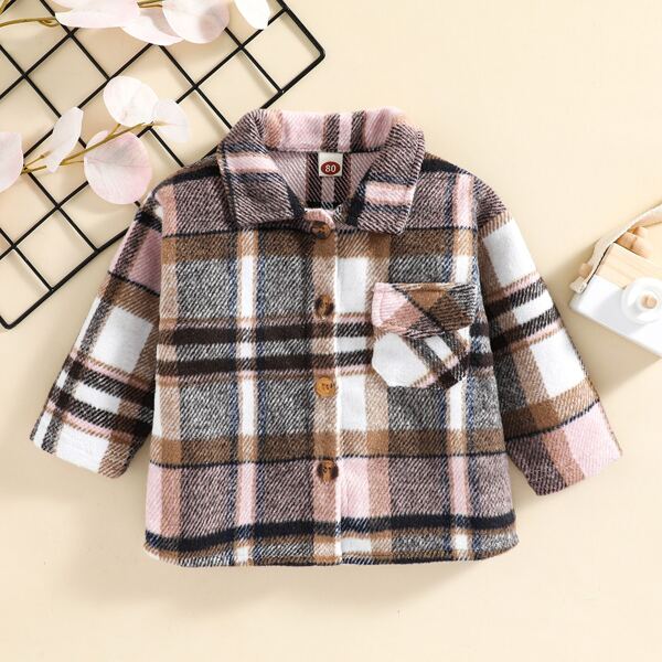 

Baby Pocket Button Up Coat, Multicolor