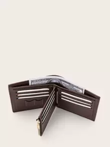 Ví nam nhỏ gọn gấp đôi bằng da PU đựng thẻ tín dụng, cửa sổ đựng ID nhỏ, ví gấp đôi cho nam, quà tặng cho bố, tiền mặt di động, nhân viên văn phòng, cho nam, công việc văn phòng, đi làm, kỷ niệm, cho cặp đôi, quà tặng sinh nhật, quà tặng ngày lễ tình nhân, quà tặng cho nam, ví, ví nhỏ, ví da nam - màu nâu - Xem 1