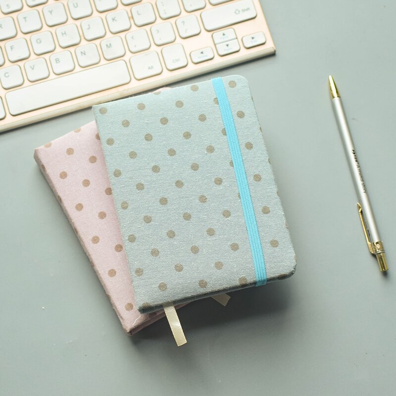 

1pc Polka Dot Print Cover Random Color Notebook, Multicolor