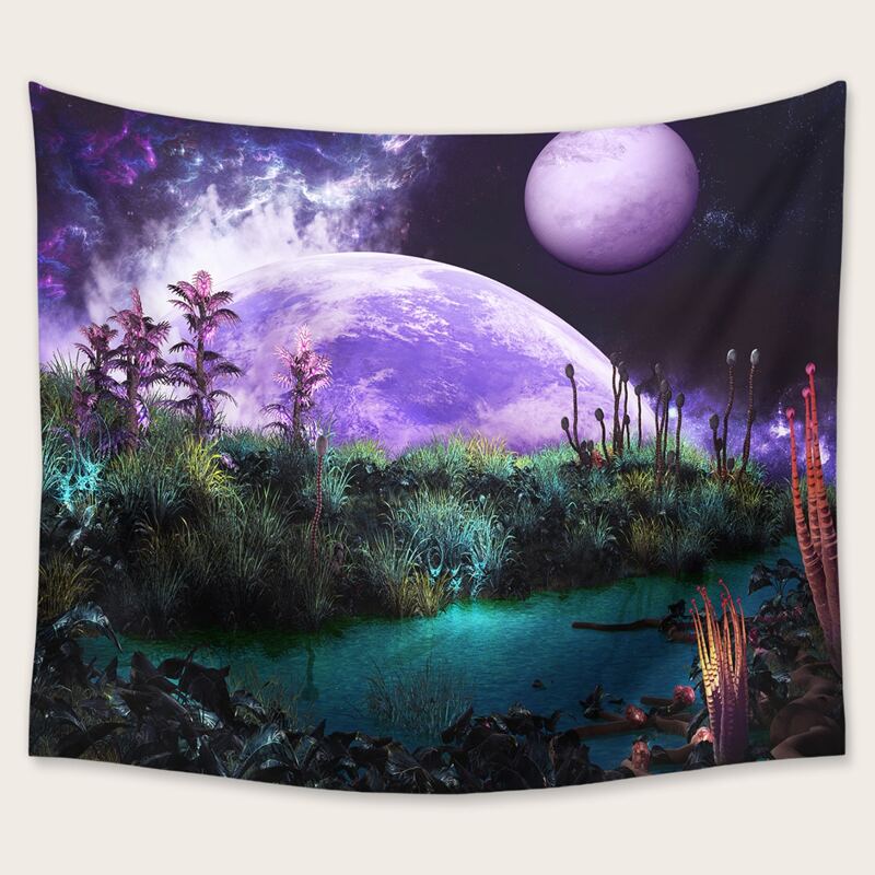 

Landscape Print Tapestry, Multicolor