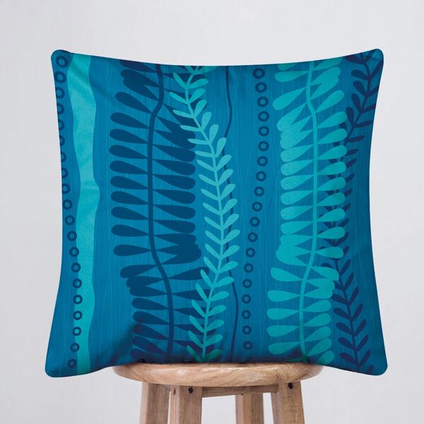 

Seaweed Print Cushion Cover Without Filler, Green