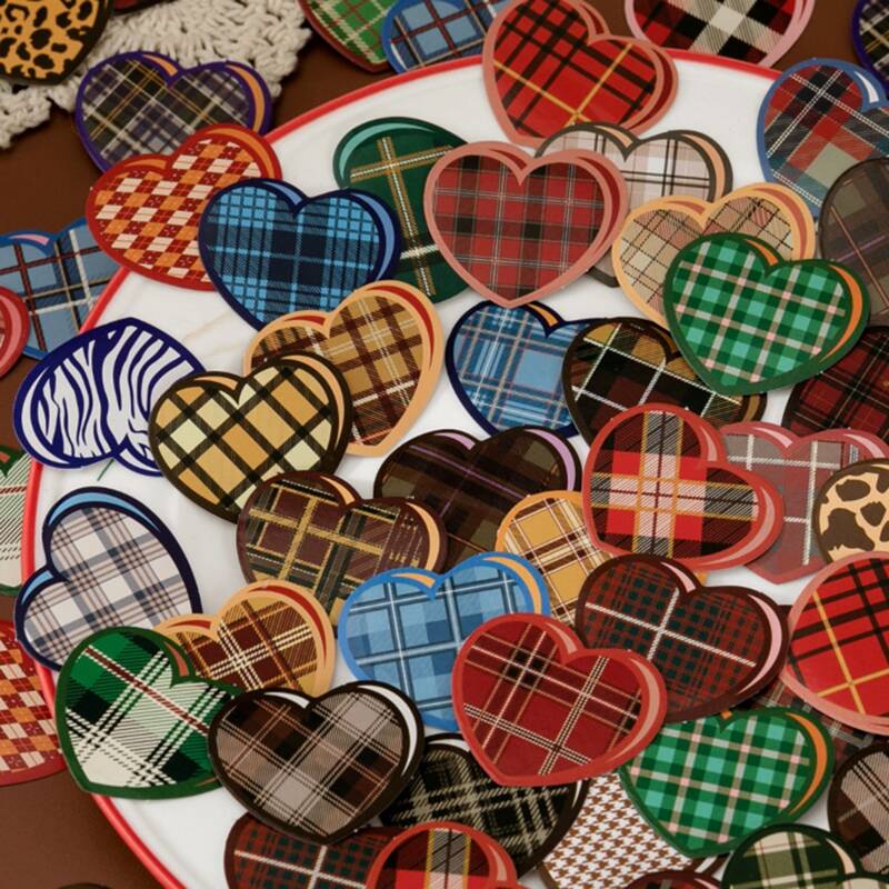 

45pcs Heart Shaped Sticker, Multicolor