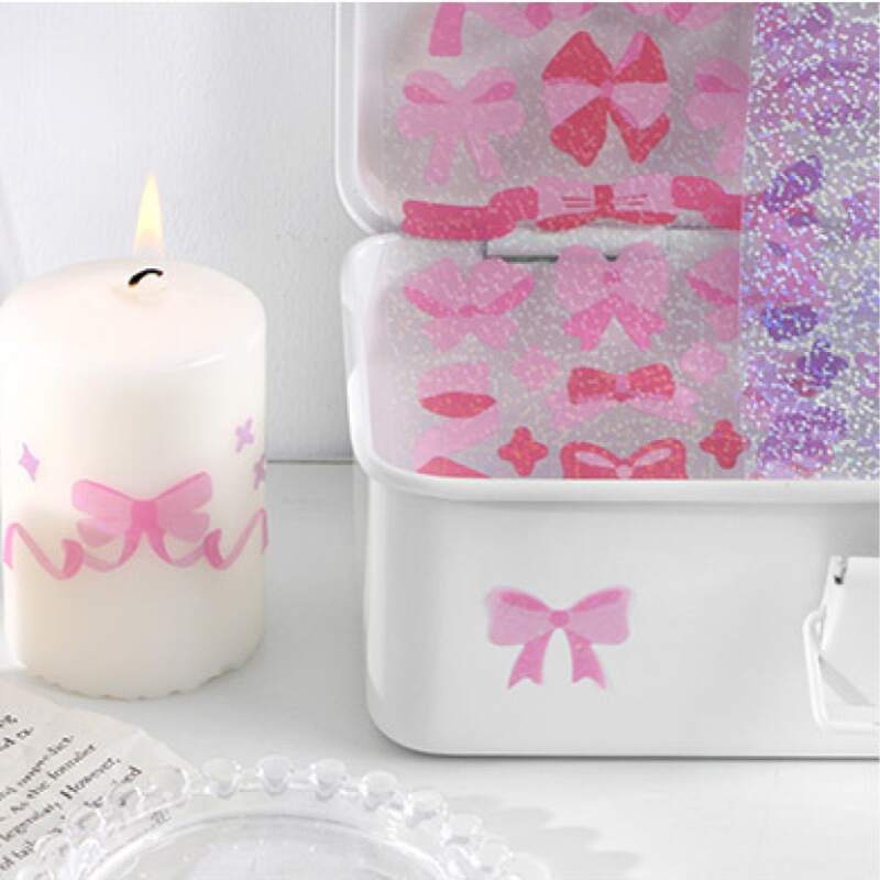 

2pcs Ribbon Pattern Random Sticker, Multicolor