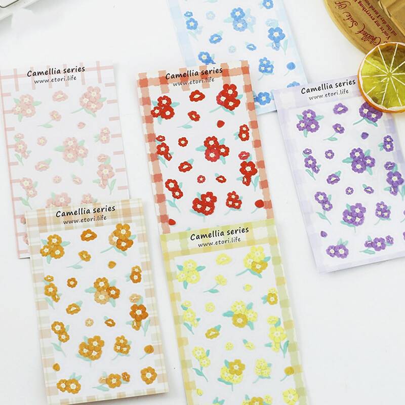 

2sheets Flower Print Random Sticker, Multicolor